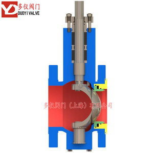 V型球閥內部結構示意圖
